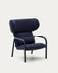 Fauteuil Inari bleu et acier finition peinte bleu FSC Mix Credit