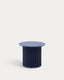 Table auxiliaire d’extérieur Sedalis en aluminium et corde bleue Ø 50 cm