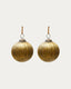 Set de 2 boules de Noël moyennes Elur en verre recyclé doré Ø 10 cm