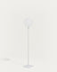 Lampadaire d'extérieure solaire Dinesh en acier gris 120 cm