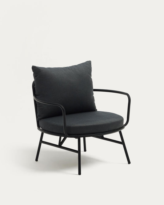 Fauteuil Bramant en acier finition noire