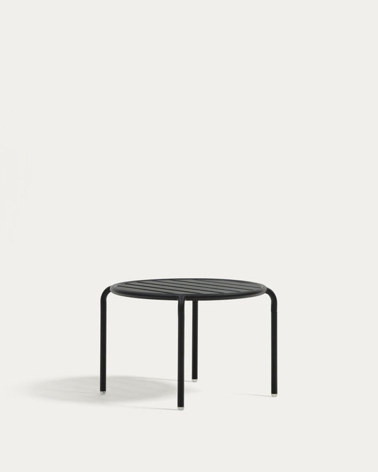 Table d'appoint de jardin Joncols en aluminium finition peinture grise Ø 60 cm