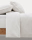 Ensemble Sifinia housse de couette et taie d’oreiller 100 % en percale de coton franges couleur écrue lit 90 cm