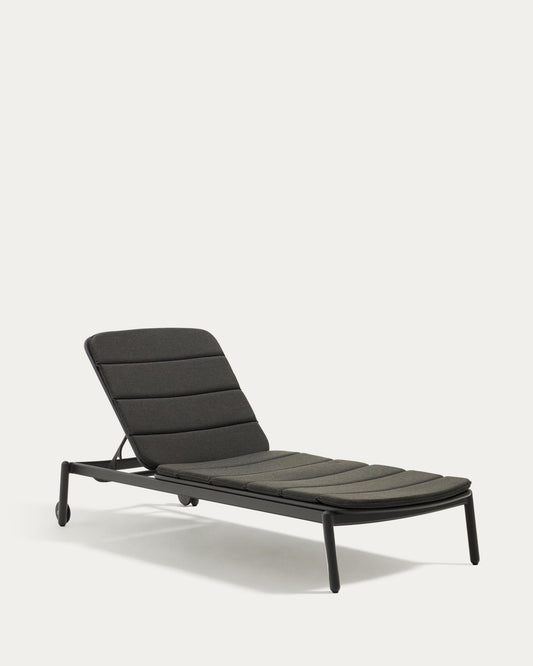 Bain de soleil d’extérieur Marcona en aluminium noir