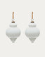 Set de 2 boules de Noël Irlo en verre recyclé blanc Ø 13 cm