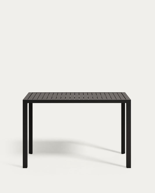 Table haute de jardin Culip en aluminium finition grise 150 x 77 cm
