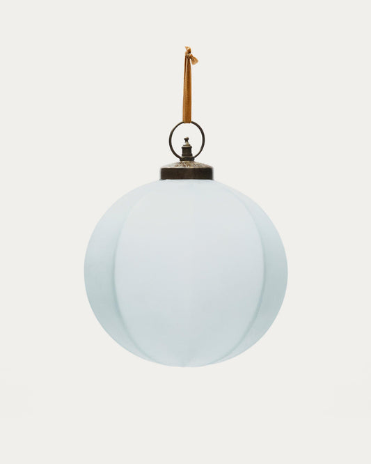 Boule de Noël Talve en verre recyclé blanc Ø 20 cm