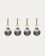 Set de 4 boules de Noël Blama en verre recyclé argenté Ø 6 cm