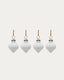 Set de 4 boules de Noël Irlo en verre recyclé blanc Ø 8 cm