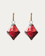 Set de 2 pièces de décoration à suspendre Argin en verre recyclé rouge 10 cm