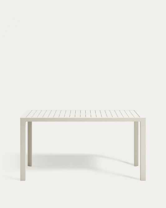 Table de jardin Culip en aluminium finition blanche 150 x 77 cm