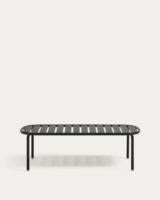Table basse de jardin Joncols en aluminium finition peinture grise Ø 110 x 62 cm