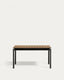 Table extensible de jardin Canyelles en bois d'œuvre en plastique et aluminium noir mat 140 (200) x 90 cm