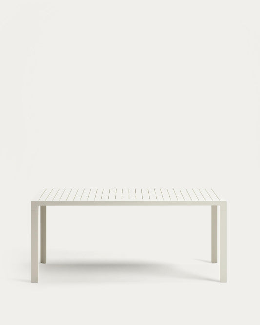 Table de jardin Culip en aluminium finition blanche 180 x 90 cm