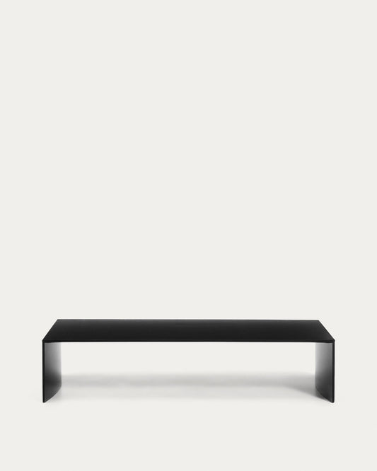 Table basse Litto en DM laqué noir 140 x 70 cm