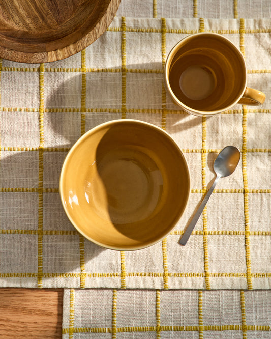 Tasse Selune en céramique jaune
