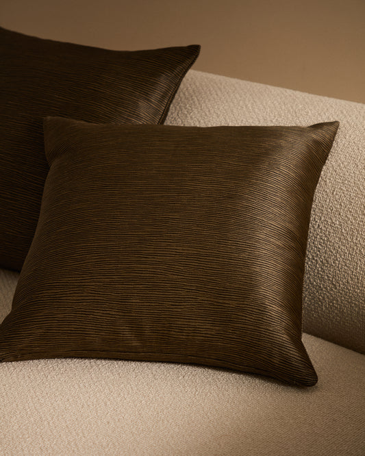 Housse de coussin Mirca structurée vert 45 x 45 cm
