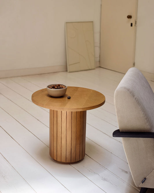 Table d'appoint ronde Licia en bois de manguier Ø 60 cm