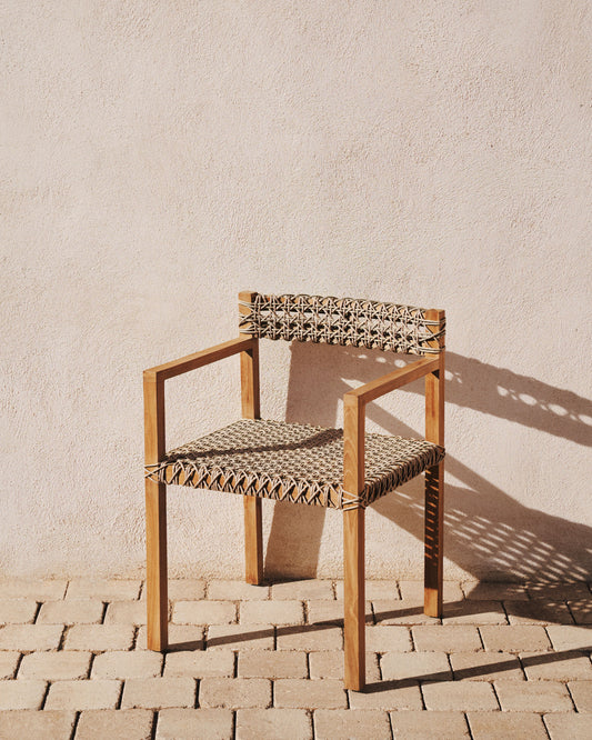 Chaise Giverola en bois de teck