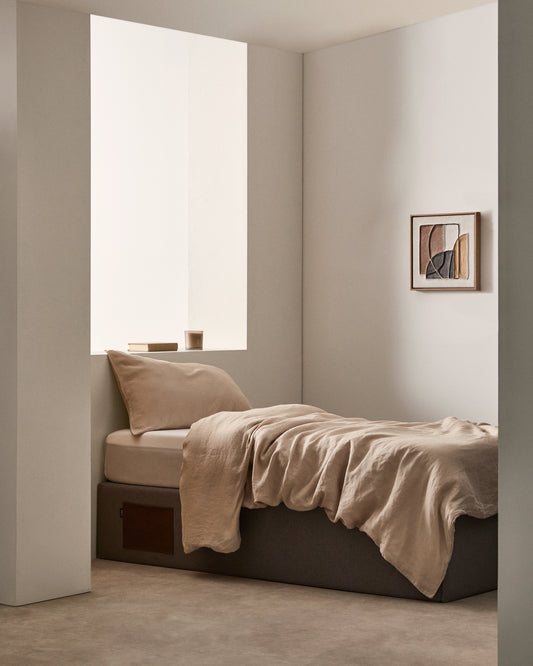 Sommier coffre Matters noir pour matelas de 90 x 190 cm