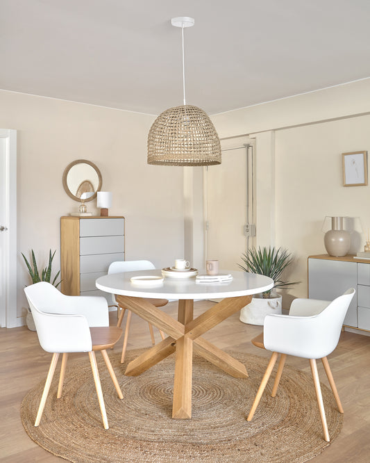 Table Lotus Ø 120 cm blanc