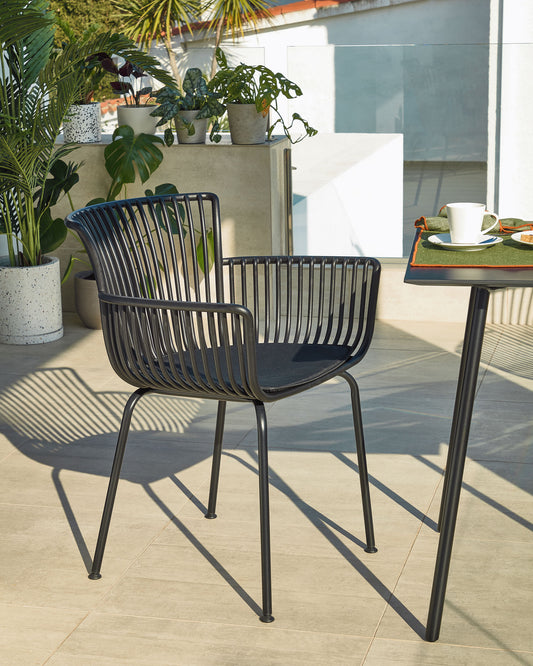 Chaise de jardin Surpika noire