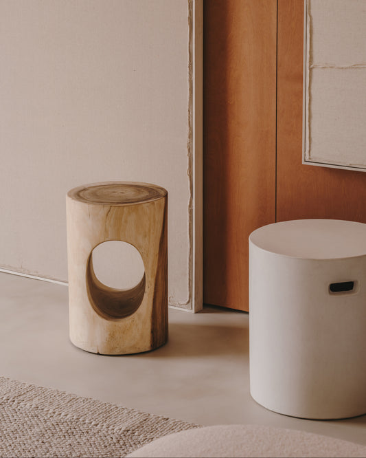 Table d'appoint Halker en bois de mungur Ø 30 cm
