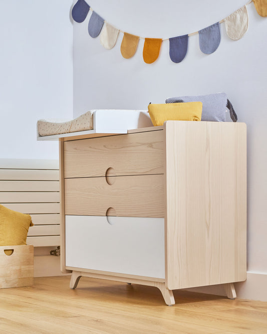 Commode Nunila en contreplaqué de frêne 90 x 90 cm FSC 100 %