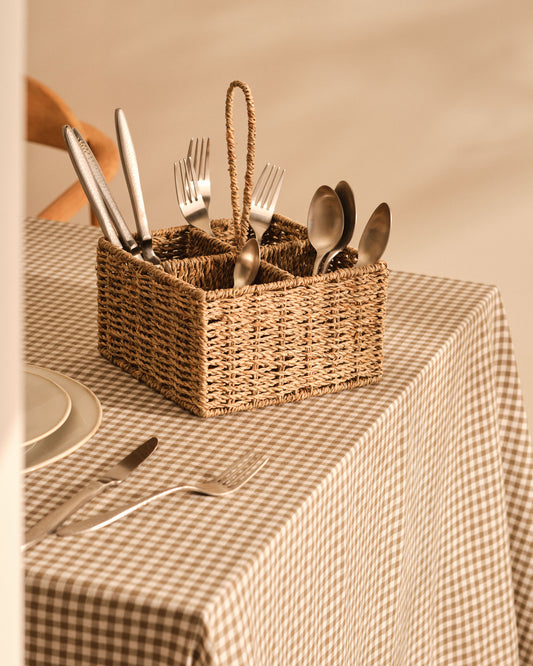 Panier pour couverts Tossa en fibres naturelles