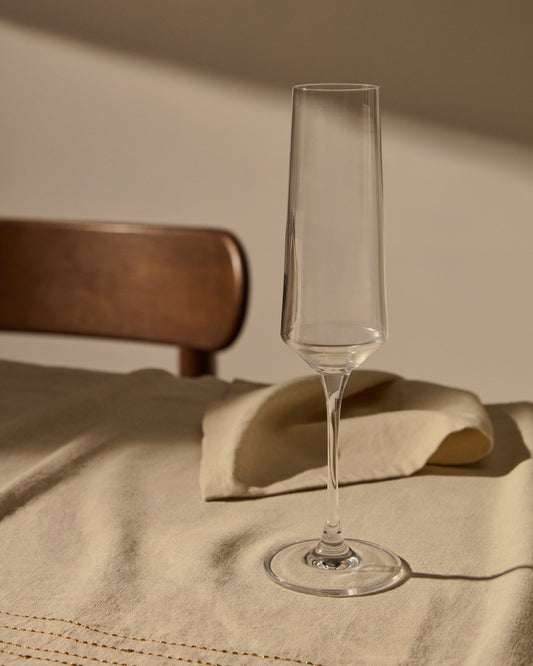 Coupe à champagne Kiro en verre transparent 21 cl