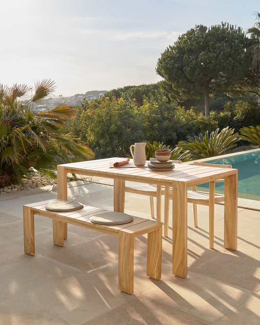 Table de jardin Victoire en bois de teck 200 x 100 cm