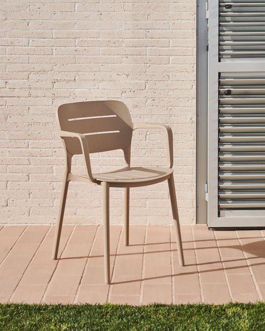 Chaise empilable d’extérieur Morella beige