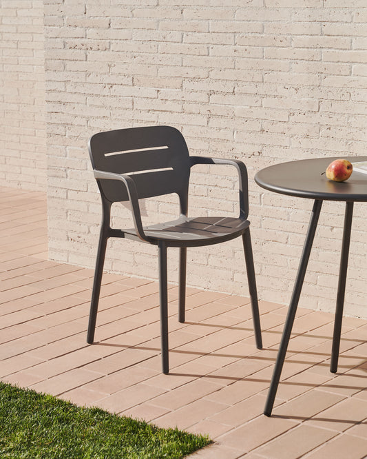 Chaise empilable d’extérieur Morella gris