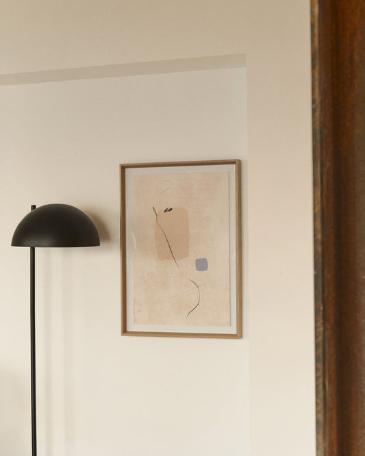 Tableau abstrait Sormi beige 50 x 70 cm