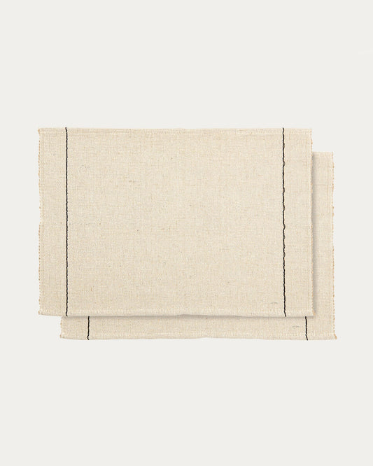 Lot de 2 sets de table Lunel en jute 50 x 35 cm