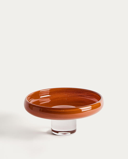 Centre de table Denuo en verre rouge Ø 28 cm