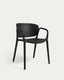 Chaise empilable d’extérieur Ania noire