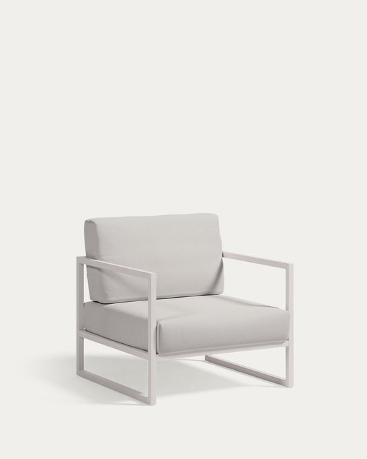 Fauteuil Comova 100 % pour extérieur blanc et en aluminium blanc