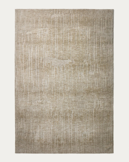 Tapis Eriana en mélange de coton vert 200 x 300 cm