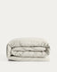 Housse de couette Sirale 100 % satin de coton fini lavé blanc pour lit de 150/160 cm