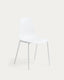 Chaise Whatts avec pieds en acier finition blanche