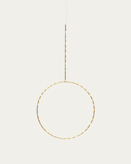 Anneau lumineux Tamane doré Ø 25 cm
