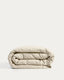 Housse de couette Simmel en mélange de lin écru pour lit de 180 cm
