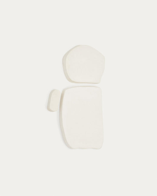 Ensemble de 3 panneaux muraux carrés Siluna en papier mâché blanc