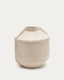 Vase Meja en papier mâché beige 47 cm