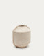 Vase Meja en papier mâché beige 38 cm