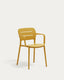 Chaise empilable d’extérieur Morella moutarde