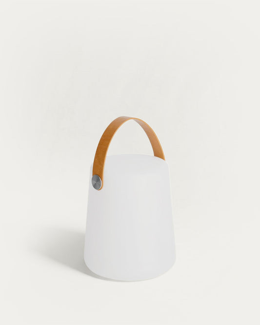 Lampe à poser nomade Dialma avec poignée marron