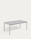 Table extensible d'extérieur Zaltana en aluminium finition gris clair 180 (240) x 100 cm