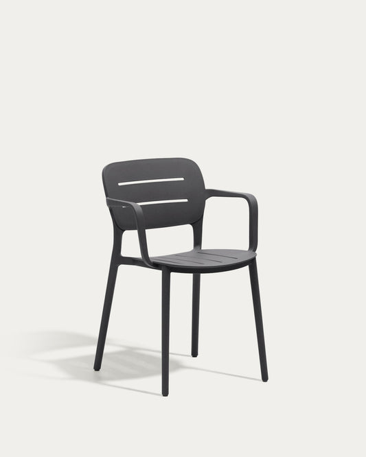 Chaise empilable d’extérieur Morella gris